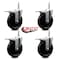 Service Caster 5 Inch Phenolic Swivel 34 Inch Threaded Stem Caster Set with Total Lock Brake SCC-TSTTL20S514-PHS-34212-4 - alternate 3